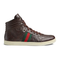 Men's Guccissima high-top trainer