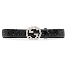 Belt with Interlocking G buckle