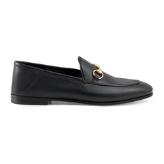 women's leather horsebit chain loafer