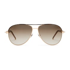 Aviator acetate sunglasses with marina chain