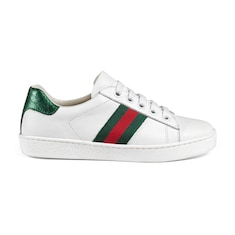 Zapatilla Deportiva Ace de Piel de Caña Baja con Tribanda