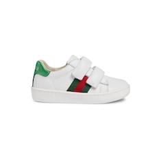 Sneaker in pelle con dettaglio Web