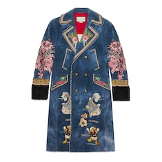 Embroidered velvet coat