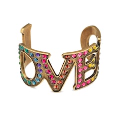Loved cuff bracelet with crystals