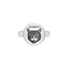 blind ring silver gucci mystic cat