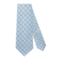 Corbata de seda con GG 