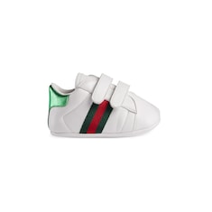 Zapatilla Deportiva Ace de Bebé de Piel con Tribanda Web