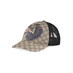 GG Supreme wolf baseball hat in GG Supreme GUCCI UK