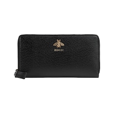 Portefeuille zippé Animalier en cuir 