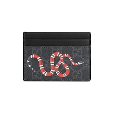 กระเป๋าใส่บัตร Kingsnake print GG Supreme card case