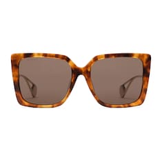 Low nose bridge fit square-frame sunglasses