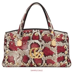 Arli large python top handle bag