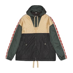 Chaqueta de nylon de jacquard con GG