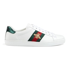 GUCCI Men s Ace Sneaker With Embroidery White Leather