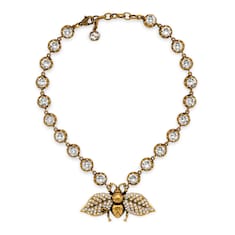 Collier abeille avec cristaux