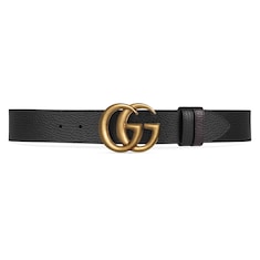 Ceinture réversible en cuir avec boucle Double G