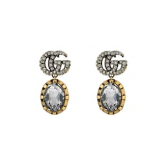 Boucles d’oreilles Double G avec cristaux