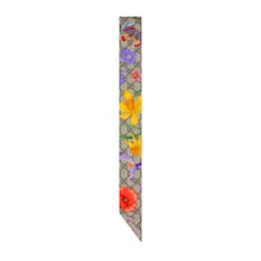 GG Halsschleife aus Seide mit Flora-Print