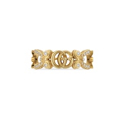 Bague Gucci Flora 18 carats avec diamants pavé