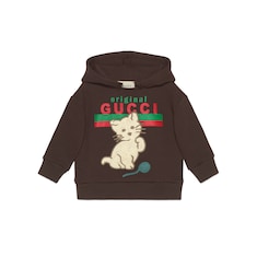 Baby 'Original Gucci' print and cat sweatshirt