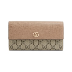 Zweifarbige GG Marmont Continental Brieftasche