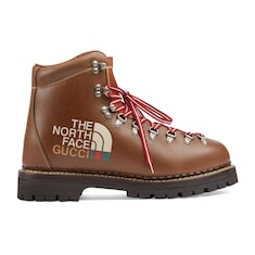 The North Face x Gucci men's ankle boot in brown leather The North Face x Gucci men's ankle boot in brown leather