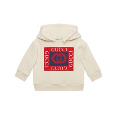 Baby cotton sweatshirt with Gucci logo