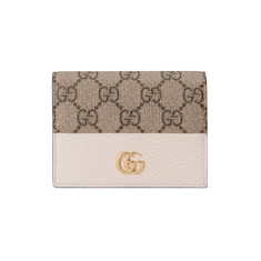 Cartera con tarjetero GG Marmont bicolor