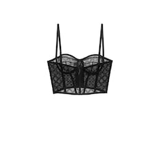 GG embroidered tulle bralette