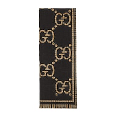 Check GG wool scarf