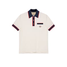 Cotton piquet polo with Interlocking G
