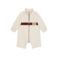 Baby cotton sleepsuit with Gucci label 