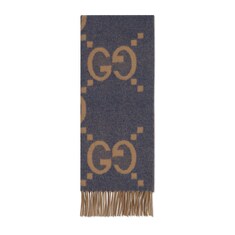 GG cashmere jacquard scarf