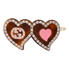 Hair clip with Interlocking G heart