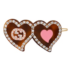 Horquilla con corazón con GG entrelazada
