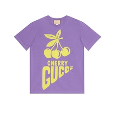 T-shirt in cotone 'Cherry Gucci'