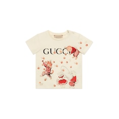 T-shirt in cotone con gatti che saltano