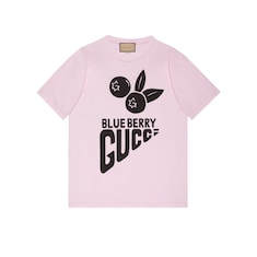 T-shirt in cotone 'Blueberry Gucci'