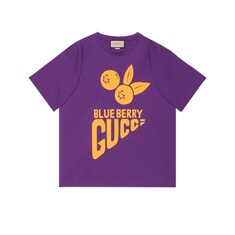 T-shirt in cotone 'Blueberry Gucci'