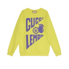  Свитшот из хлопка с принтом «Lemon Gucci»
