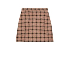 Lamé check tweed mini skirt