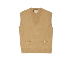 Cashmere vest with chain detail