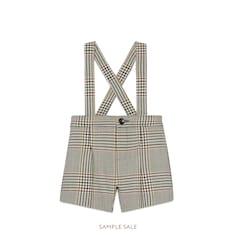 Baby retro check wool overall