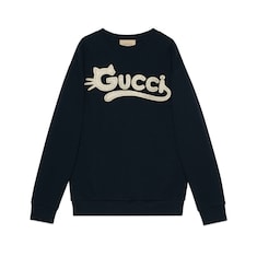 Sudadera con logo de gatito Gucci