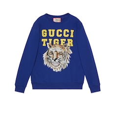 Gucci Tiger Свитшот из хлопка с принтом 