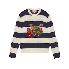 Gucci Tiger wool sweater with embroidery