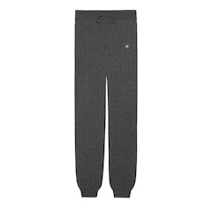 Pantaloni da jogging in cashmere con gamba ampia