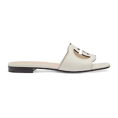 Sandalo slider donna con dettaglio Incrocio GG cut-out