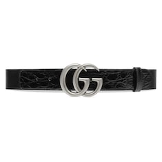 Ceinture large GG Marmont avec boucle brillante