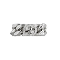 Anello Gucci Interlocking a catena gourmette